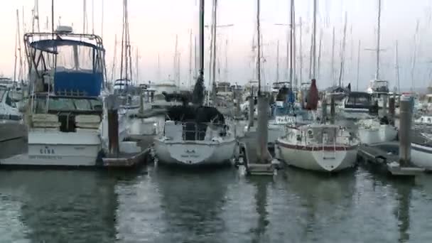 Tid förflutit av båtar i san francisco bay — Stockvideo