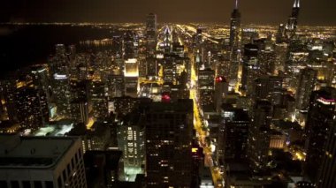 şehir merkezinin genel gider görünümü chicago - zaman atlamalı
