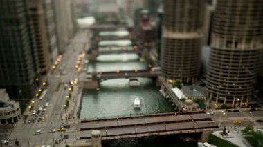 Downtown Chicago River - Tilt Shift