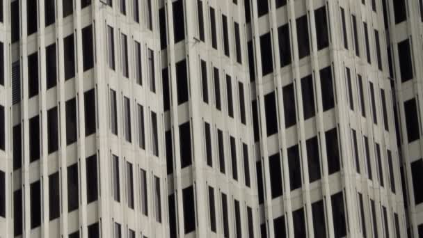 Pan på kontorsbyggnad windows — Stockvideo