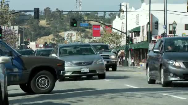 Los Angeles Chinatown Time Lapse de tráfico — Vídeo de stock