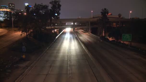 Lapso de tempo de trânsito de auto-estrada de los angeles — Vídeo de Stock