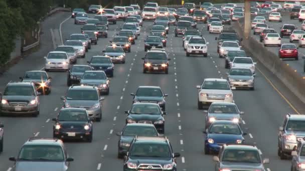 Spitsuur verkeer in los angeles — Stockvideo