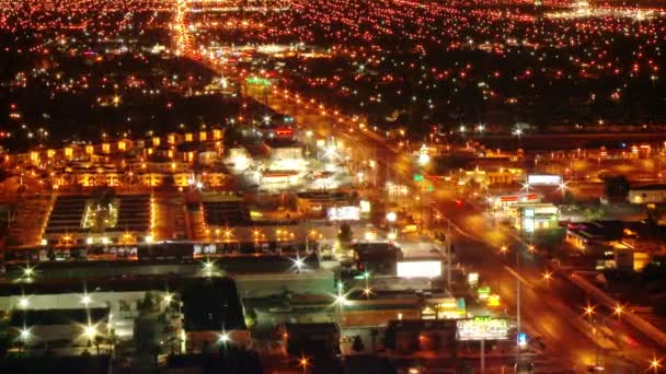 Las vegas trafik - tid förfaller overhead — Stockvideo