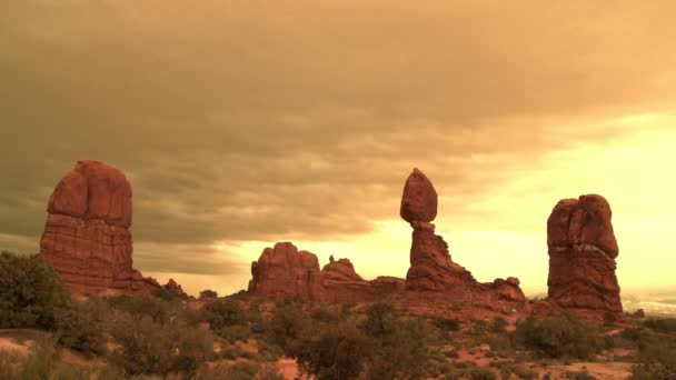 Arches National Park Time Lapse — Stock Video