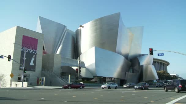 随着时间流逝数在洛杉矶迪斯尼音乐厅 — 图库视频影像
