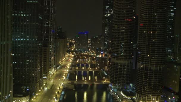 Огни над Чикаго — стоковое видео