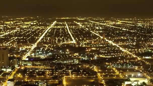 Blick über die Innenstadt Chicagos - Zeitraffer — Stockvideo