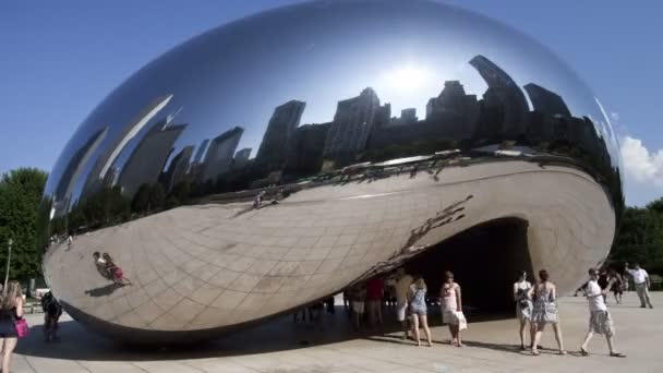 Chicago Kunstwerk - die Bohne, — Stockvideo
