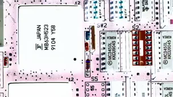 Circuit Board Pan and Scan — Stock Video