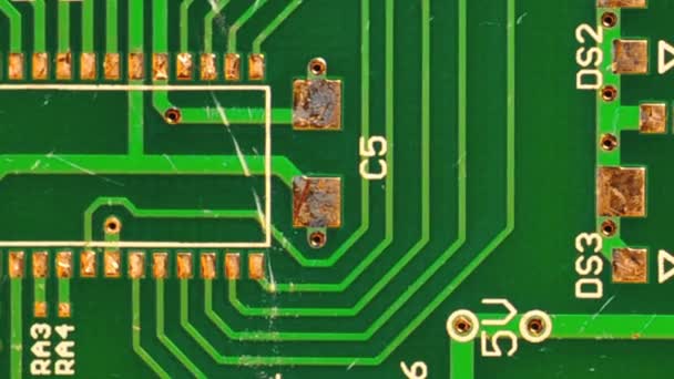 Circuit Board Pan and Scan — Stock Video