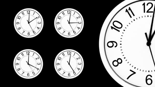 Tiempo de caducidad de múltiples relojes — Vídeos de Stock