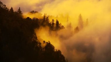 dağ günbatımı bulutlar - zaman atlamalı