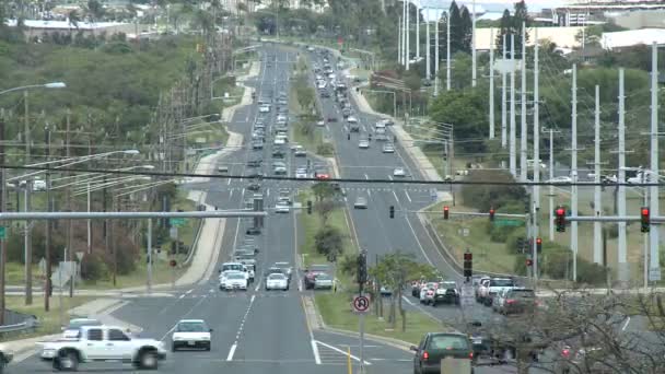 Traffic in Wailuku, Maui Hawaii - Time Lapse — Stock Video