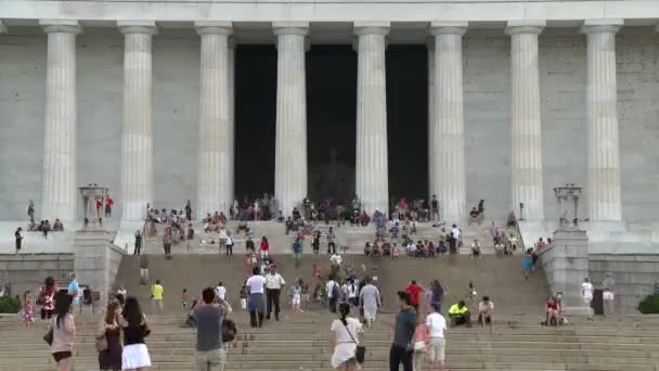 Pomnik Lincolna washington dc — Wideo stockowe