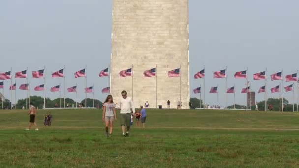 Prăbuşirea timpului Monumentului Washington DC — Videoclip de stoc