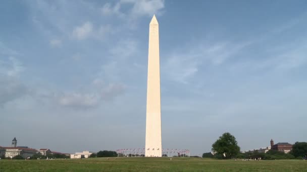 Tijdspanne van de washington dc monument — Stockvideo