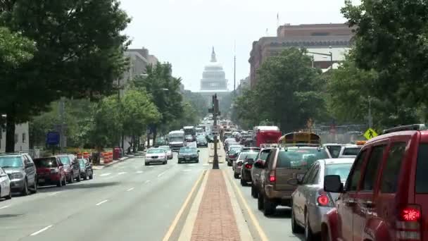 Capital Building Traffic Time Lapse — Stock Video