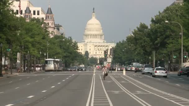 Capital Building Traffic Time Lapse — Stock Video