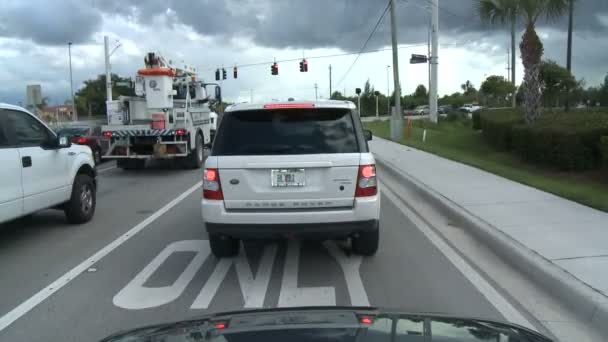 熱帯運転 - 屋根マウントされている車のカム — ストック動画