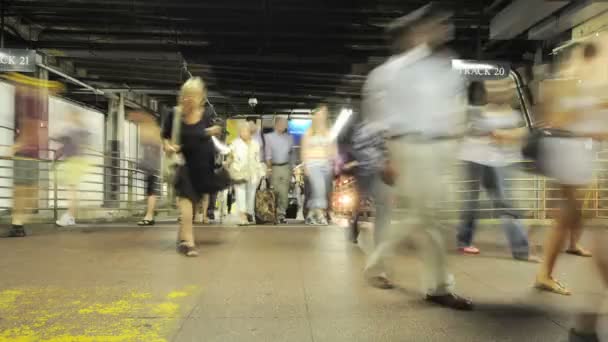 Σταθμό Grand central πλήθη — Αρχείο Βίντεο