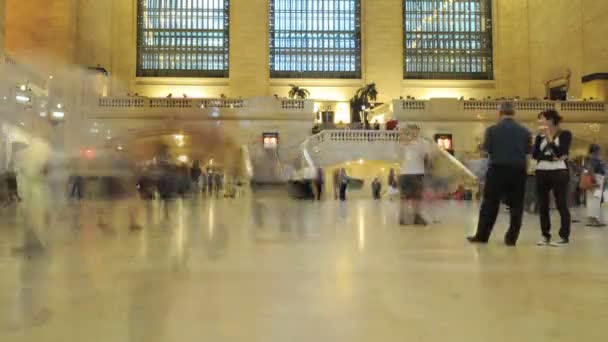 Upływ czasu dworzec Grand central — Wideo stockowe
