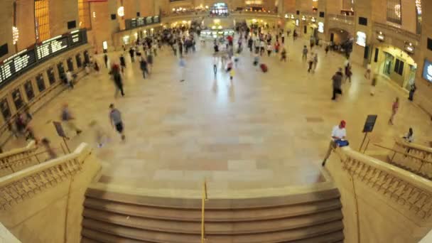 Lapso de tiempo de la estación Grand central — Vídeo de stock