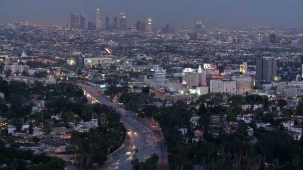 好莱坞的夜晚 — 图库视频影像