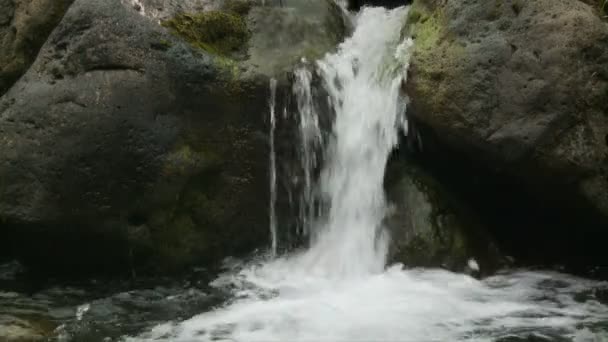 Wasser in Zeitlupe aus dem iao-Tal in maui hawaii — Stockvideo