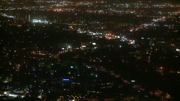 Tijd lapse nacht uitzicht op san francisco uit twin peaks — Stockvideo