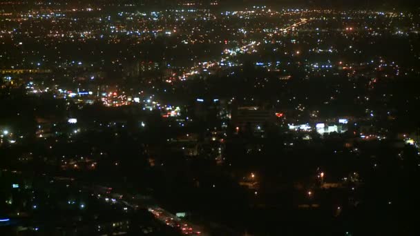 Tijd lapse nacht uitzicht op san francisco uit twin peaks — Stockvideo