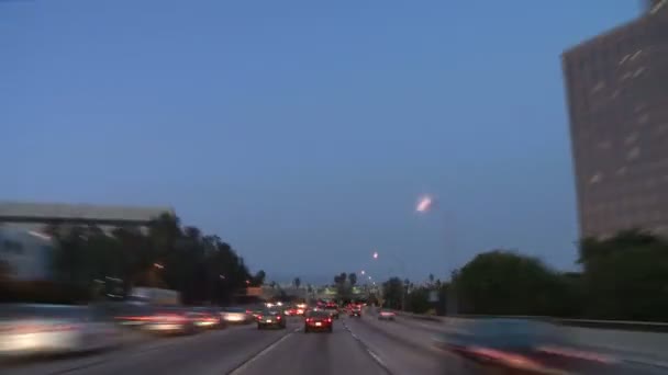 Los angeles - auto připojený fotoaparát - timelapse — Stock video