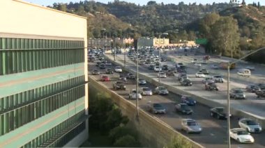 büyük şehir trafik - los angeles - 405 çevre yolu - zaman atlamalı