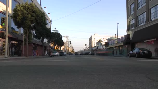 Лос-Анджелес дорожній знак - Уповільнена зйомка — стокове відео