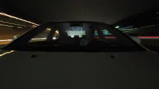 Time lapse of Driving in Los Angeles Night — Stock Video