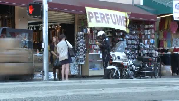 Policía de tráfico de motos de LA - Time Lapse — Vídeo de stock