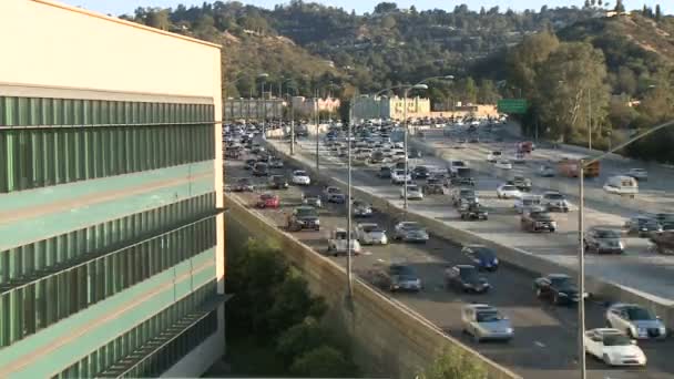 Büyük şehir trafik - los angeles - 405 çevre yolu - zaman atlamalı — Stok video