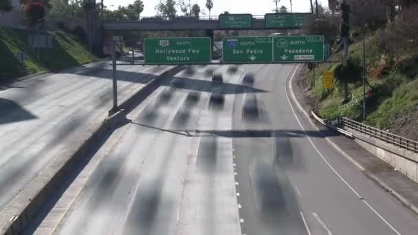 Tráfico en la autopista de Los Ángeles - Time Lapse — Vídeos de Stock