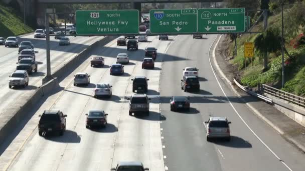 Los angeles otoyol trafik - zaman atlamalı — Stok video