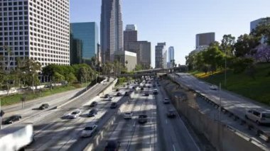 Downtown los angeles trafiği - tilt shift