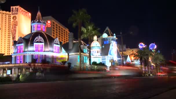 Casino in Las Vegas - Time Lapse — Stock Video