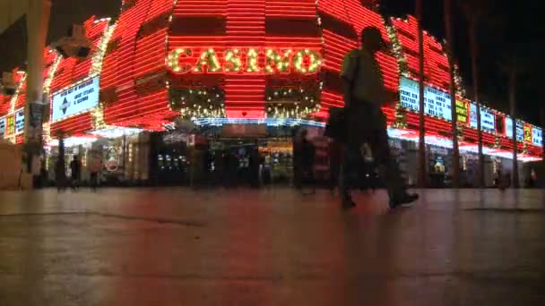 Las vegas casino neon - time-lapse — Stockvideo