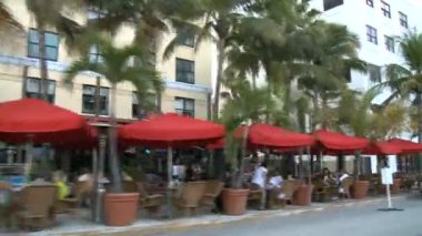 Miami ocean drive - binalar art deco sürüş