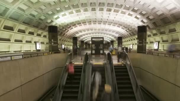 Washington dc metro spoor, metro — Stockvideo