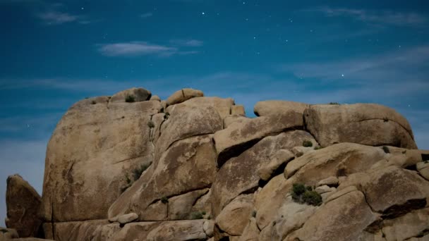 Wüstenlandschaft bei Nacht — Stockvideo