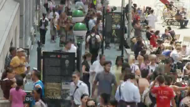 Time Lapse of Crowd at Wall Street — Stock Video