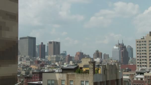 Zeitraffer der Skyline von Manhattan — Stockvideo