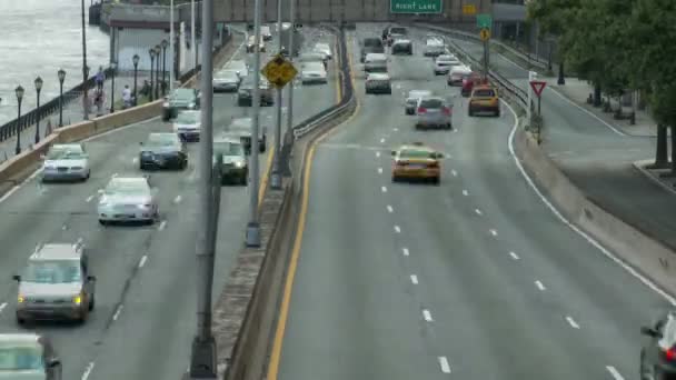 Нью-Йорк трафіку проміжок часу — стокове відео