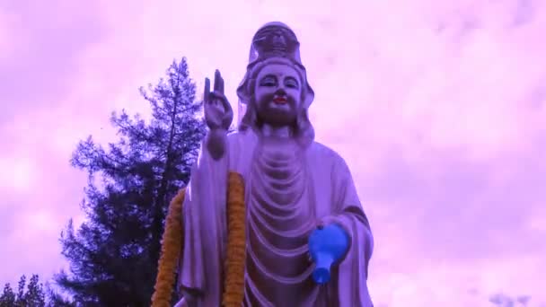 Buda púrpura Quan Yin - Tiempo de caducidad — Vídeos de Stock