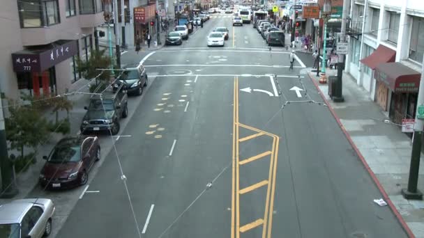 旧金山的城市交通时间间隔 — 图库视频影像